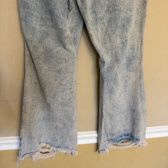 Almost Famous Vintage Jeans Size 15 Acid Wash Patch Distressed Destroyed Flare - Picture 12 of 16